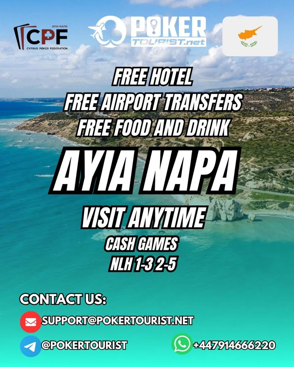 Ayia Napa Visit Anytime Cash Games offer flyer