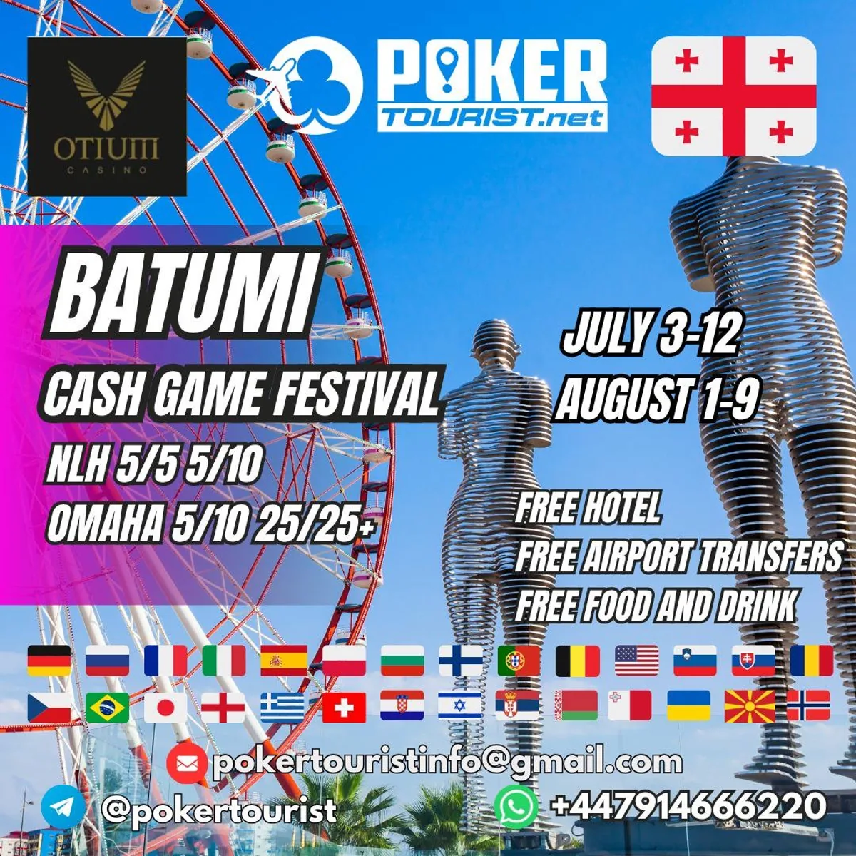 Batumi Cash Game Festival offer flyer