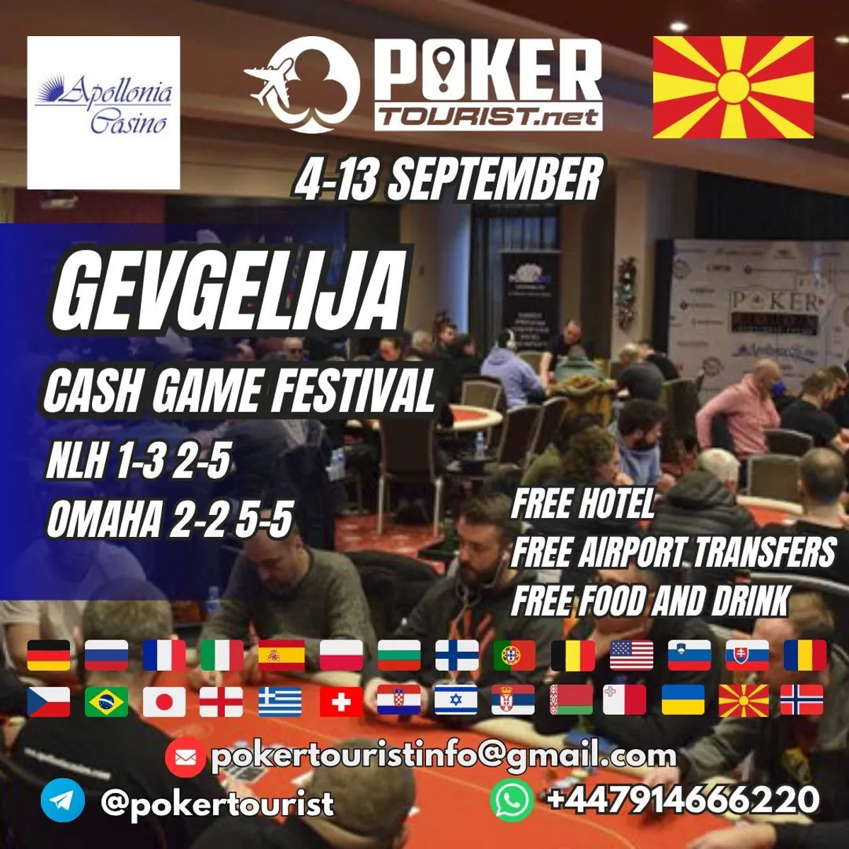 Gevgelija Cash Game Festival offer flyer